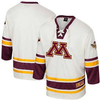 Men's Colosseum Cream Minnesota Golden Gophers Puck Proud Fashion Hockey Jersey