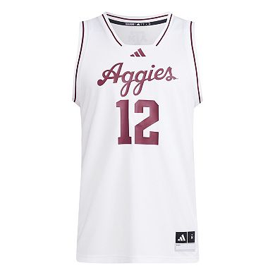 Men's adidas #12 White Texas A&M Aggies Replica Swingman Jersey