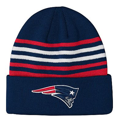 Youth Outerstuff Navy New England Patriots Essentials Cuffed Knit Hat
