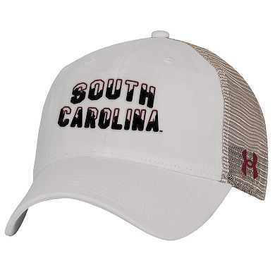 Men's Under Armour Stone South Carolina Gamecocks College Essentials Adjustable Trucker Hat