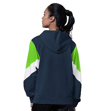 Women's Starter College Navy Seattle Seahawks Scrimmage Hoodie