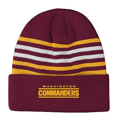 Youth Outerstuff Burgundy Washington Commanders Essentials Cuffed Knit Hat