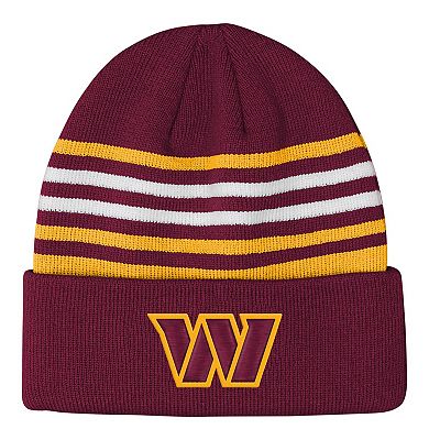 Youth Outerstuff Burgundy Washington Commanders Essentials Cuffed Knit Hat