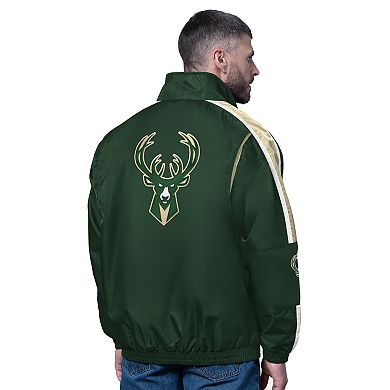 Men's Starter Dark Green Milwaukee Bucks Freestyle Lightweight Full-Zip Jacket