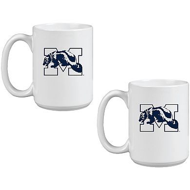 Michigan Wolverines Two Pack 15oz. Vault Sketch Ceramic Mug Set