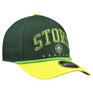 Men's New Era Green Seattle Storm Bold Arch COOLERA 9FORTY A-Frame M-Crown Adjustable Hat