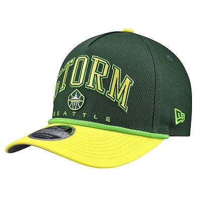 Men's New Era Green Seattle Storm Bold Arch COOLERA 9FORTY A-Frame M-Crown Adjustable Hat