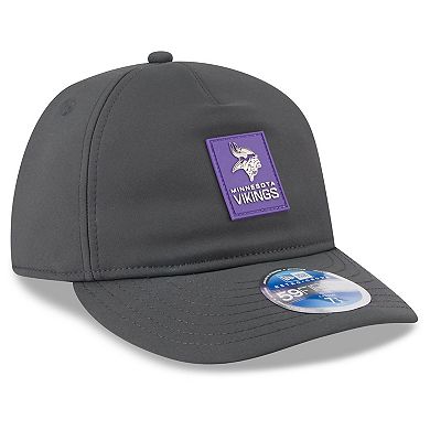 Men's New Era Charcoal Minnesota Vikings 2025 Sideline Cold Weather Retro Crown 59FIFTY Fitted Hat