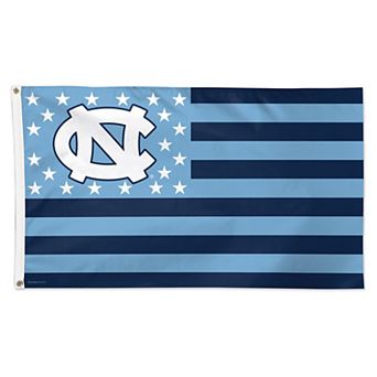 WinCraft North Carolina Tar Heels 3' x 5' Single-Sided Deluxe Patriotic Stars & Stripes Flag