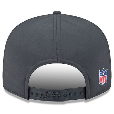 Men's New Era Charcoal New York Jets 2025 Sideline Cold Weather Split Panel 9FIFTY Snapback Hat