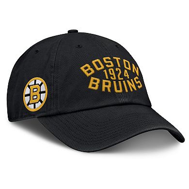 Men's Fanatics Black Boston Bruins Fundamentals Archer Adjustable Hat