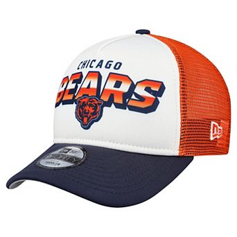 Toddler New Era White/Navy Chicago Bears Bear Streak 9FORTY A-Frame Adjustable Hat