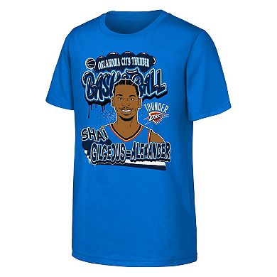 Youth Outerstuff Shai Gilgeous-Alexander Blue Oklahoma City Thunder Baller T-Shirt