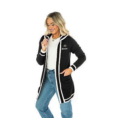 Women's Gameday Couture Black Colorado Buffaloes Tri-Blend Rounded Stripe Cardigan
