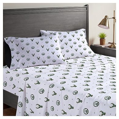 Pegasus Milwaukee Bucks Four-Piece Full Sheet Set