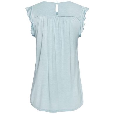 Lascana Women's Sleeveless Flounce Top