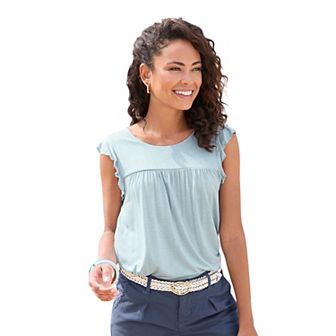 Lascana Women's Sleeveless Flounce Top