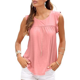 Lascana Women's Sleeveless Flounce Top