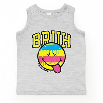 SmileyWorld Bruh Paint Drip Distressed - Youth Tank Top