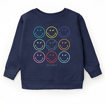 SmileyWorld Wink Rainbow Swirl - Youth Graphic Sweatshirt