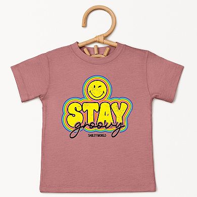 SmileyWorld Stay Groovy - Toddler Short Sleeve Graphic T-Shirt