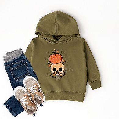 Trick Or Treat Skull - Toddler Hoodie