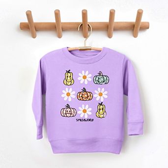 SmileyWorld Pumpkin Daisies Chart - Toddler Graphic Sweatshirt