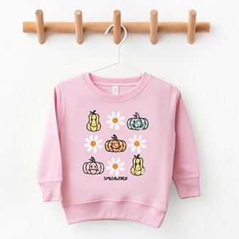SmileyWorld Pumpkin Daisies Chart - Toddler Graphic Sweatshirt