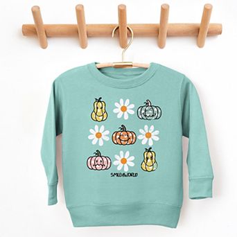 SmileyWorld Pumpkin Daisies Chart - Toddler Graphic Sweatshirt