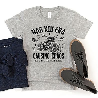 Rad Kid Era Causing Chaos - Youth Short Sleeve Graphic T-Shirt