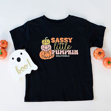 SmileyWorld Sassy Little Pumpkin - Toddler Short Sleeve Graphic T-Shirt