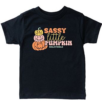 SmileyWorld Sassy Little Pumpkin - Toddler Short Sleeve Graphic T-Shirt