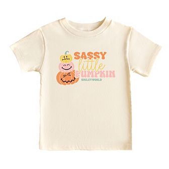 SmileyWorld Sassy Little Pumpkin - Toddler Short Sleeve Graphic T-Shirt