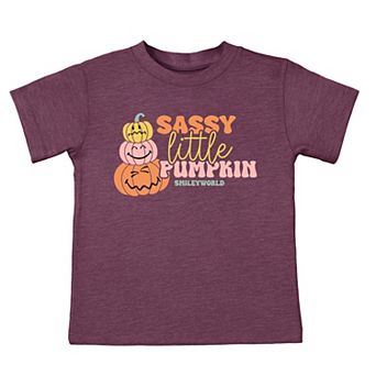 SmileyWorld Sassy Little Pumpkin - Toddler Short Sleeve Graphic T-Shirt