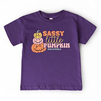 SmileyWorld Sassy Little Pumpkin - Toddler Short Sleeve Graphic T-Shirt