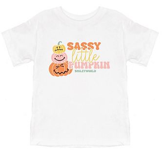 SmileyWorld Sassy Little Pumpkin - Toddler Short Sleeve Graphic T-Shirt