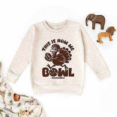 SmileyWorld This Is How We Bowl Turkey - Toddler Graphic Sweatshirt