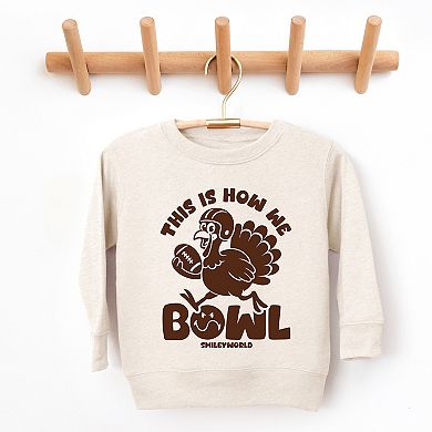 SmileyWorld This Is How We Bowl Turkey - Toddler Graphic Sweatshirt