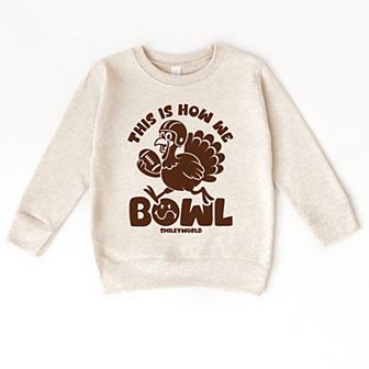 SmileyWorld This Is How We Bowl Turkey - Toddler Graphic Sweatshirt