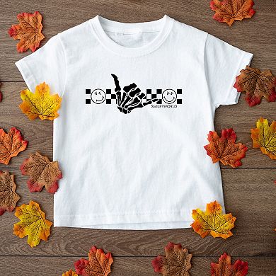 SmileyWorld Skeleton Hang Loose - Youth Short Sleeve Graphic T-Shirt