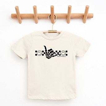 SmileyWorld Skeleton Hang Loose - Youth Short Sleeve Graphic T-Shirt