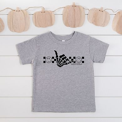 SmileyWorld Skeleton Hang Loose - Toddler Short Sleeve Graphic T-Shirt