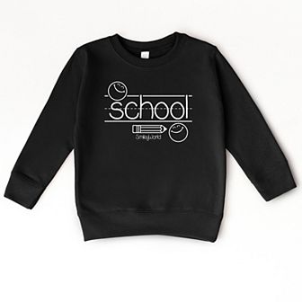 SmileyWorld School Handwriting Lines - Toddler Graphic Sweatshirt