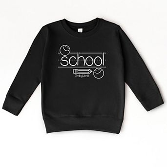 SmileyWorld School Handwriting Lines - Toddler Graphic Sweatshirt