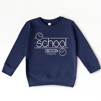 SmileyWorld School Handwriting Lines - Toddler Graphic Sweatshirt