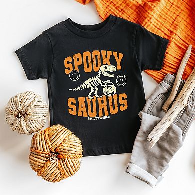 SmileyWorld Spooky Saurus - Toddler Short Sleeve Graphic T-Shirt