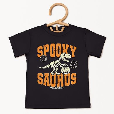 SmileyWorld Spooky Saurus - Toddler Short Sleeve Graphic T-Shirt