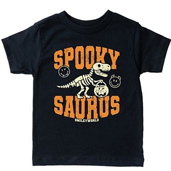 SmileyWorld Spooky Saurus - Toddler Short Sleeve Graphic T-Shirt