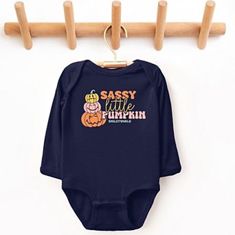 SmileyWorld Sassy Little Pumpkin - Baby Long Sleeve Bodysuit