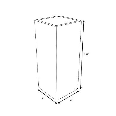 LeisureMod Meadow Series Fiber Stone Planter